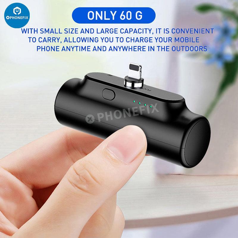 PHONEFIX 3-in-1 power bank external battery charger for mobile phones, USB charging tool with multiple device compatibility.