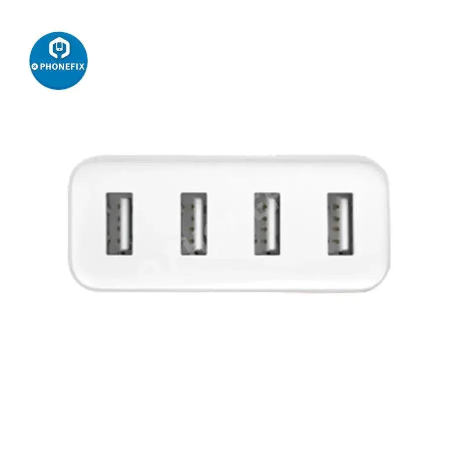 PhoneFIX Mi 4 Ports USB charging device with 35W fast charge, 2A high power phone USB charger, compact and sleek design.