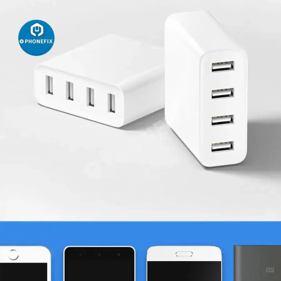 PHONEFIX Mi 4 Ports 2A Fast Charge 35W USB charging device for phones, with multiple ports and high power output.