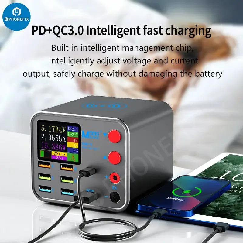 PHONEFIX MaAnt DianBa TenSai PD 8-Port USB Charger with phone current detection, designed for fast, reliable phone charging.