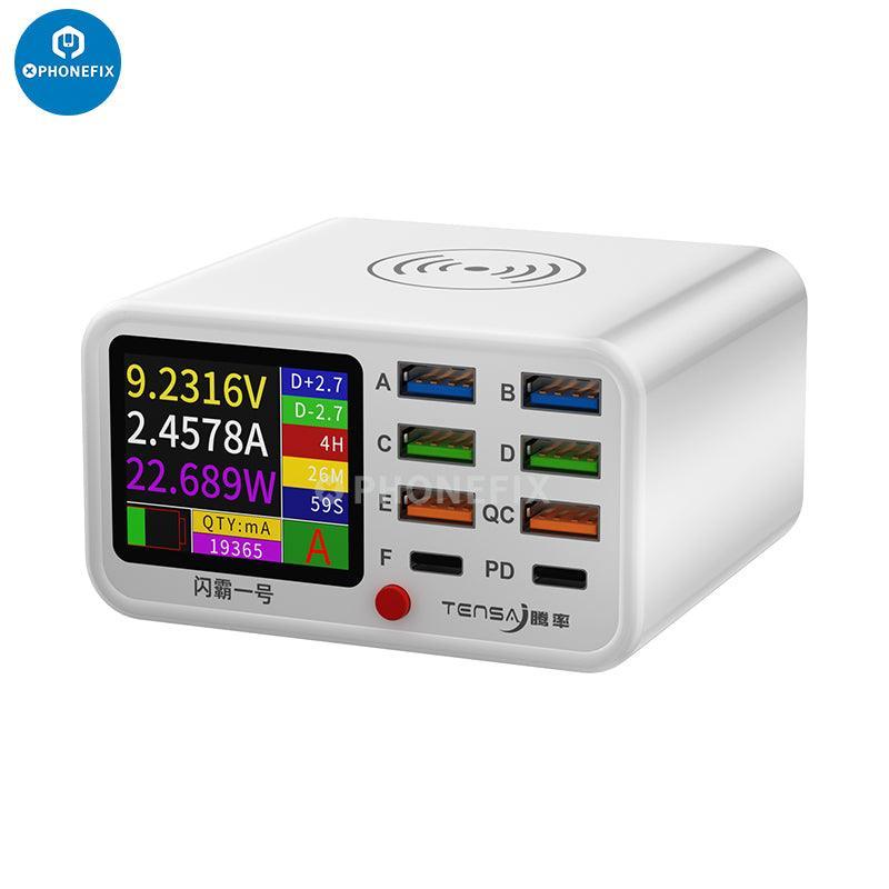 PHONEFIX MaAnt DianBa TenSai PD 8-Port USB Charger with Phone Current Detection for fast, reliable charging of multiple devices.