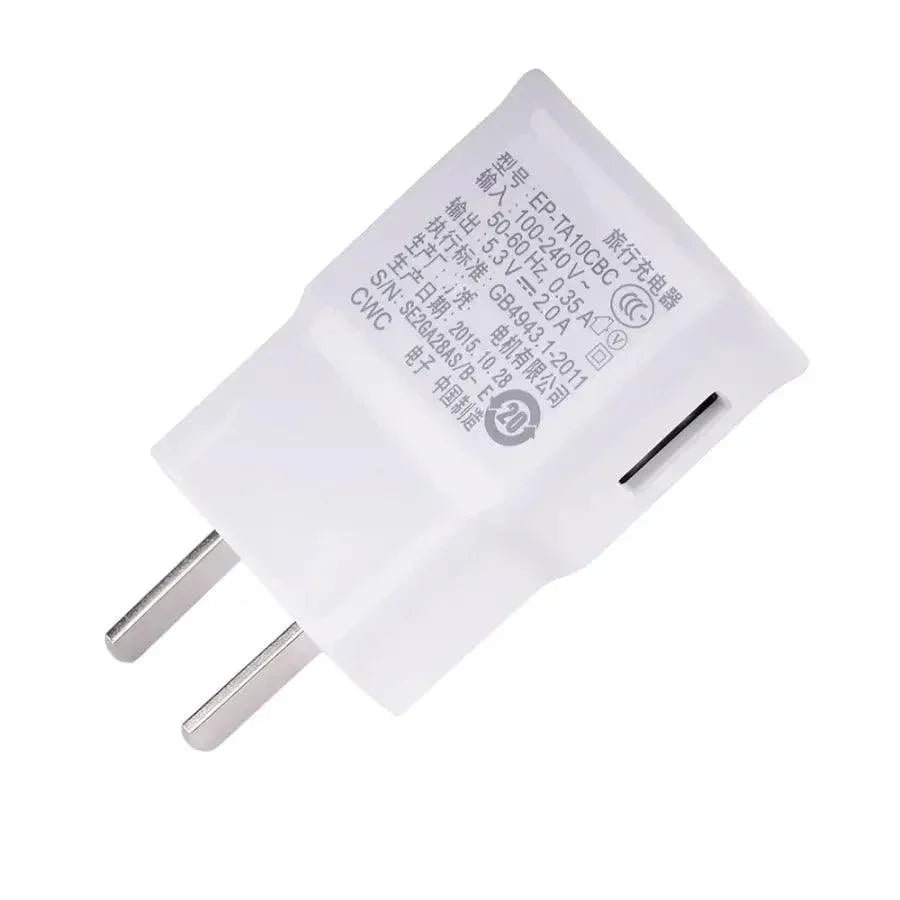 PhoneFIX 5V 2A USB power adapter for Samsung phones, fast charging EU plug, compact phone USB charger, reliable charging accessory