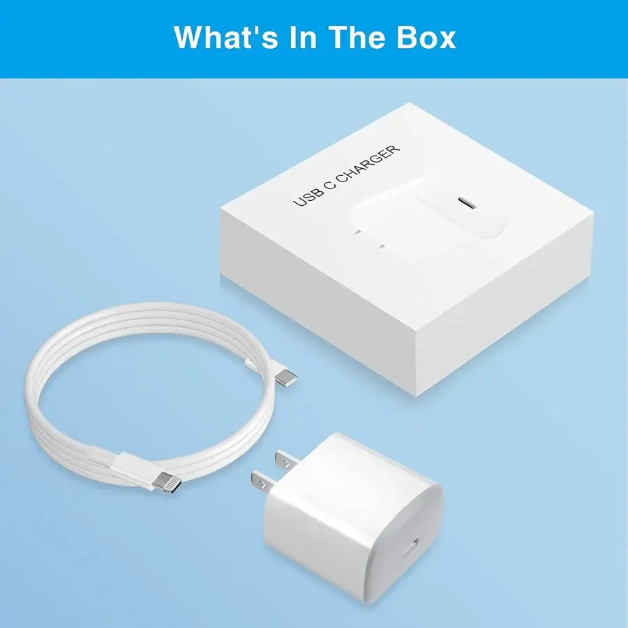 PHONEFIX 20W USB-C fast wall charger for Apple USB-C power adapters, compact phone USB charging accessory.