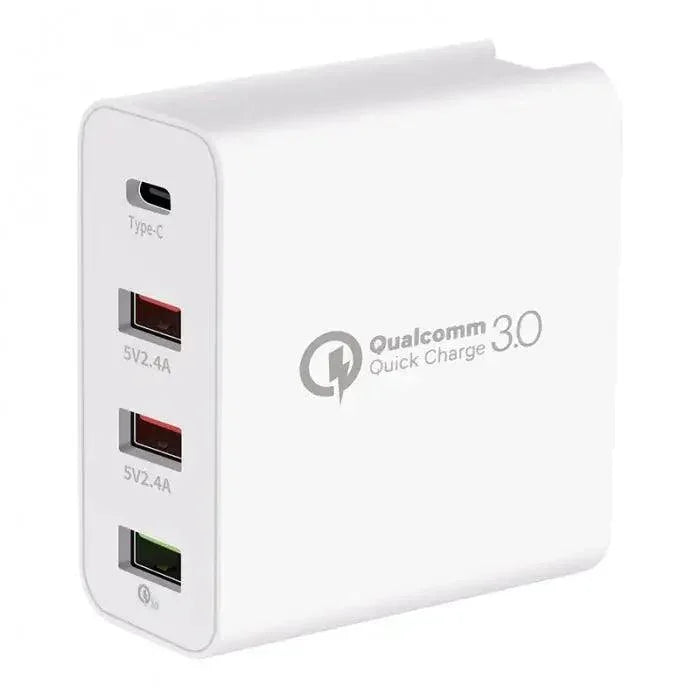 PHONEFIX Universal 5V 3A USB Type-C fast charging adapter for phones, featuring Quick Charge 3.0 technology and compact design.