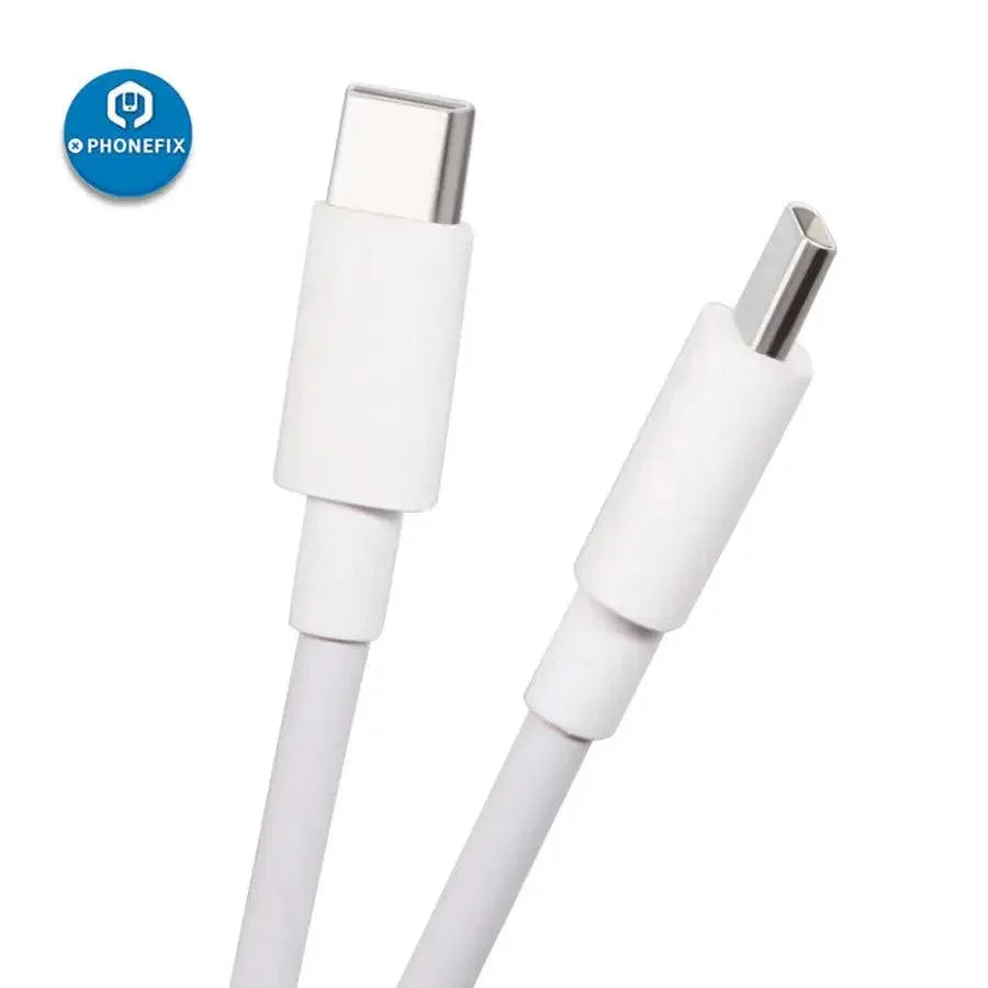 PhoneFIX 100W USB-C to Type-C charging cable for fast USB-C PD charging, compatible with smartphones and devices.