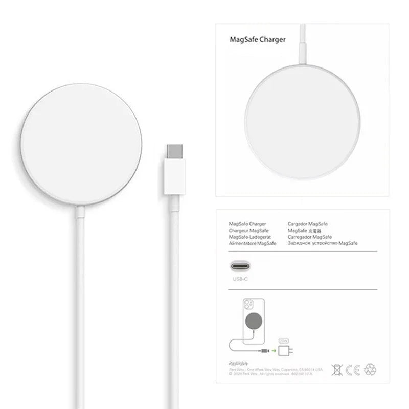 PHONEFIX 3-in-1 MagSafe Duo wireless charger for iPhone, Apple Watch, and AirPods with USB charging port.