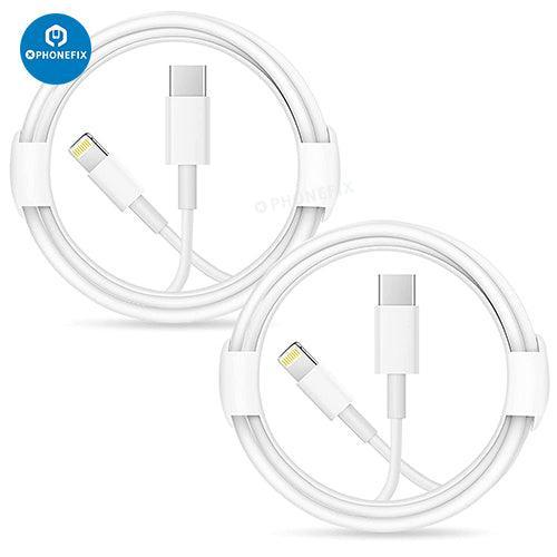 PHONEFIX 20W USB-C power adapter with lightning cable for fast charging iPhone and iPad devices.