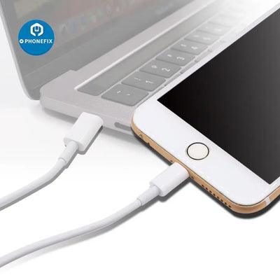Adaptador de corriente USB-C PHONEFIX de 20 W con cable Lightning para iPhone y iPad, accesorio de carga USB para teléfonos de carga rápida.