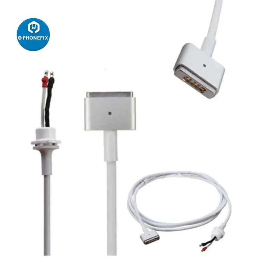 PhoneFIX 5-pin DC cord cable with T-style plug for Magsafe2 charger, compatible with AC power adapters for phone USB charging.