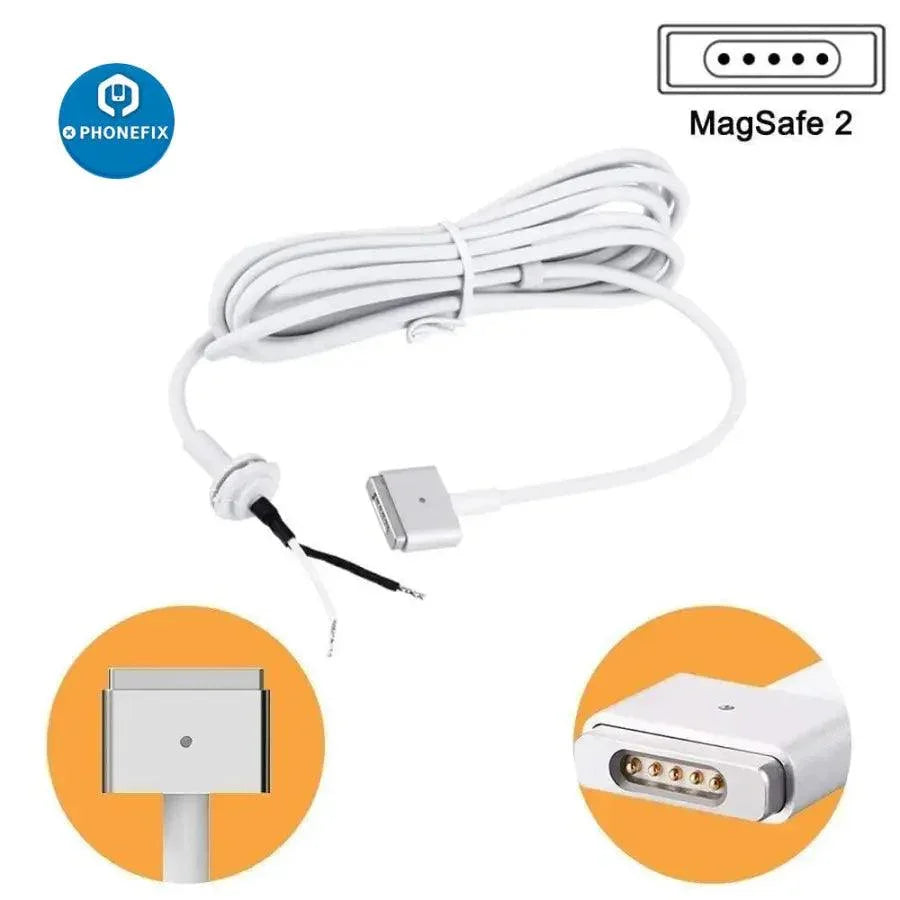 PhoneFIX 5-pin DC cord cable with T-style plug for Magsafe2 charger, used for phone USB charging and AC power adapters.