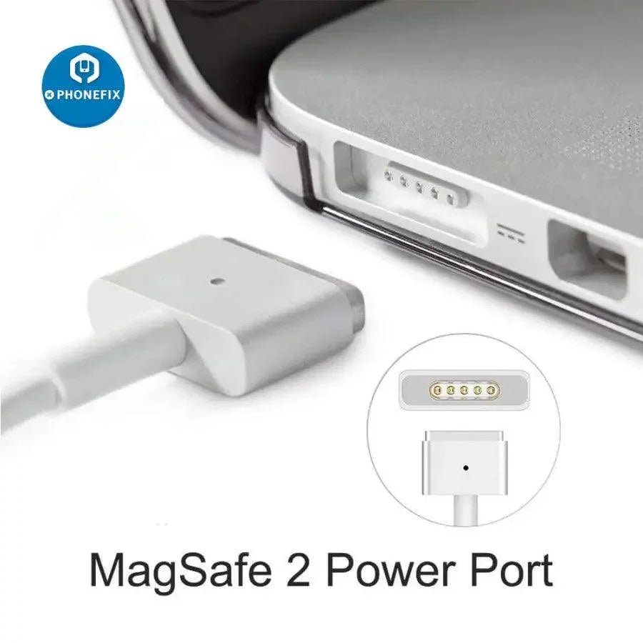PhoneFIX 5-pin DC cable T-style plug for MagSafe 2 charger, used as USB charging cord for phone power adapters.