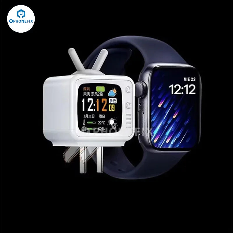 Remax Panda Smart TV 35W GaN dual port PD fast charging phone USB charger with PHONEFIX branding and compact design.