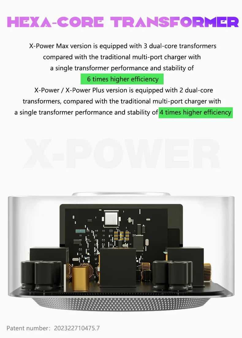 PHONEFIX Mechanic Desktop Superfast Charging Station X-POWER Plus Max for phone USB charging, with multiple ports and sleek design.