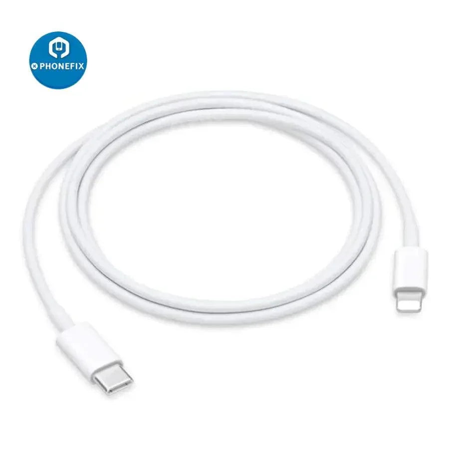 PhoneFix Lighting to USB-C cable for iPhone, iPad, Mac, AirPods, iPod, 1/2 meter, power cable for charging and data transfer.