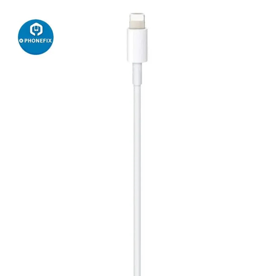PhoneFix Lightning to USB-C cable for iPhone, iPad, Mac, AirPods, and iPod, 1 or 2 meters, power cable and charger accessory.