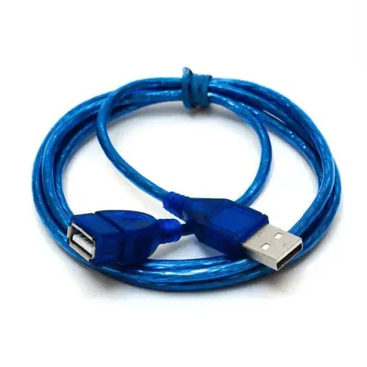 USB 2.0 extension cable with male to female connectors for USB flash drives, branded PHONEFIX, suitable for power and data transfer.