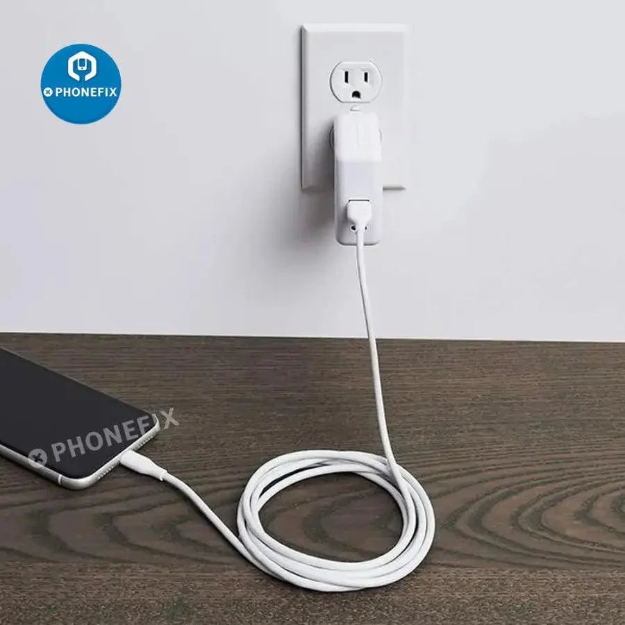 Phonefix Lightning to USB cable for iPhone and iPad, MFi certified power charger, 1 meter long for reliable charging and data transfer.
