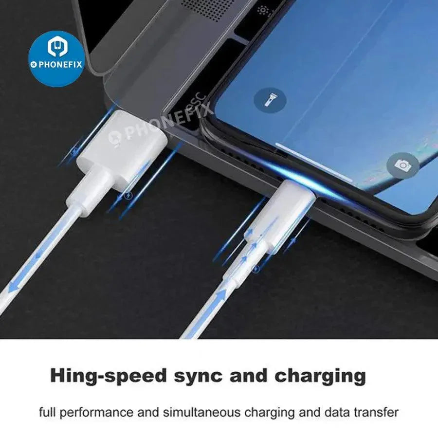 Phonefix Lightning to USB cable for iPhone and iPad, MFi certified power charger, 1 meter long, durable and reliable charging cable.