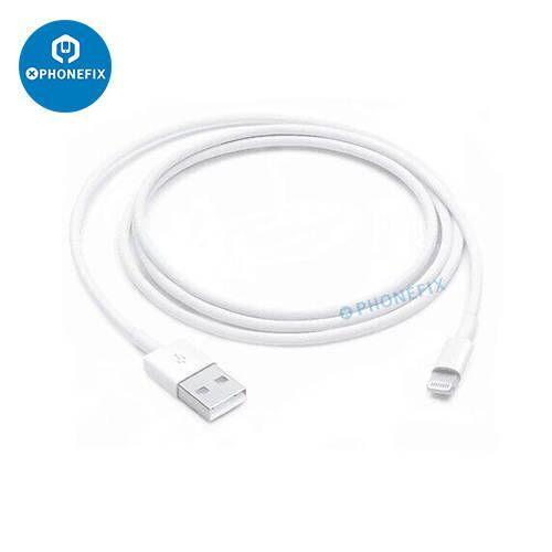 PHONEFIX USB Lightning fast charging cable for iPhone 6 to 14 Pro Max and iPad, showing the cable with connectors and packaging.