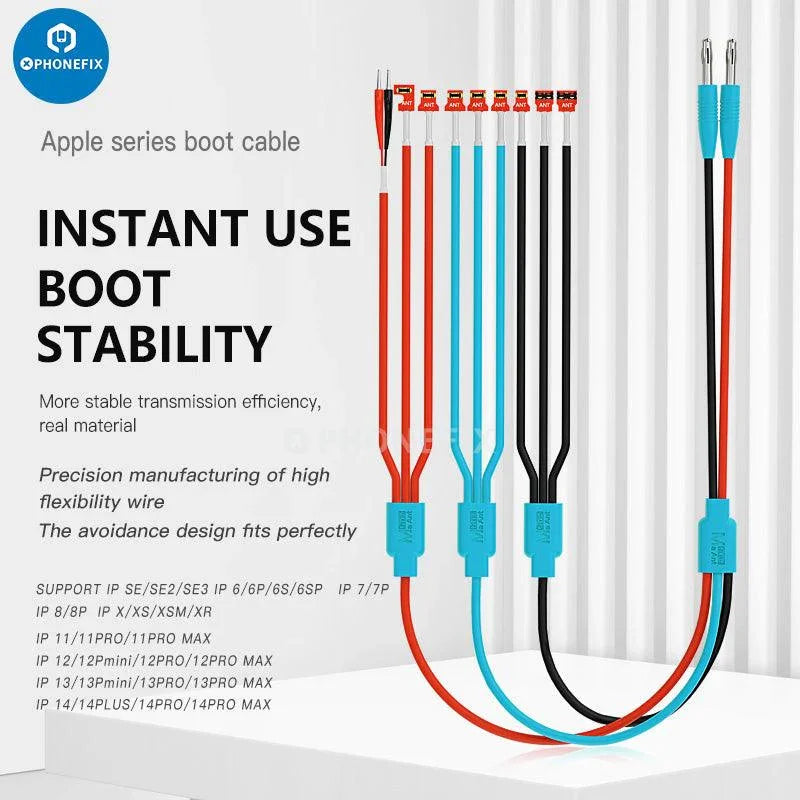 PHONEFIX MaAnt Power Boot Cable for iPhone and Android phone repair, showing a durable charging and data transfer cable.
