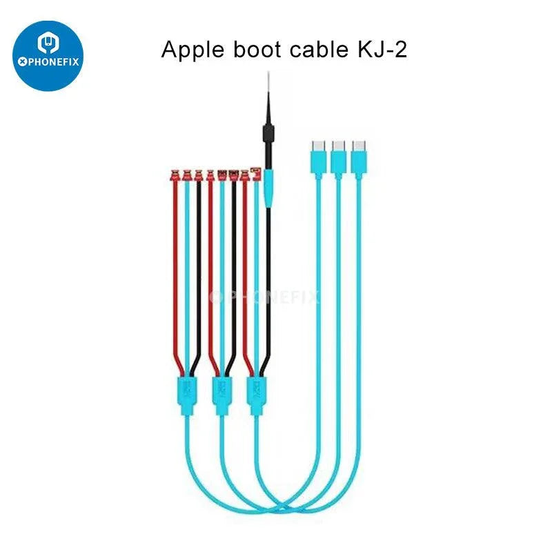 PHONEFIX MaAnt Power Boot Cable for iPhone and Android phone repair, showing the expandable power cable with connectors.