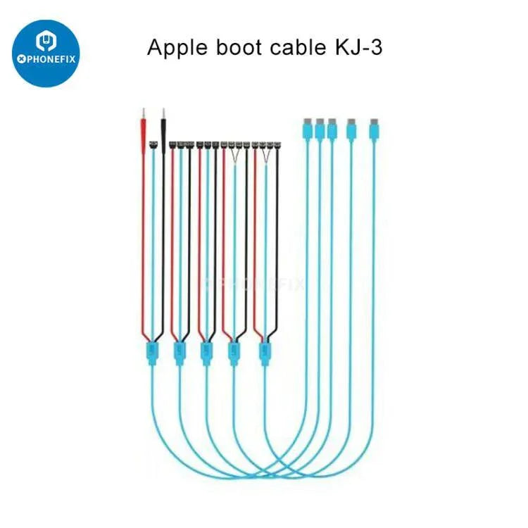 PHONEFIX MaAnt Power Boot cable for iPhone and Android phone repair, showing the durable cable with connector ends.