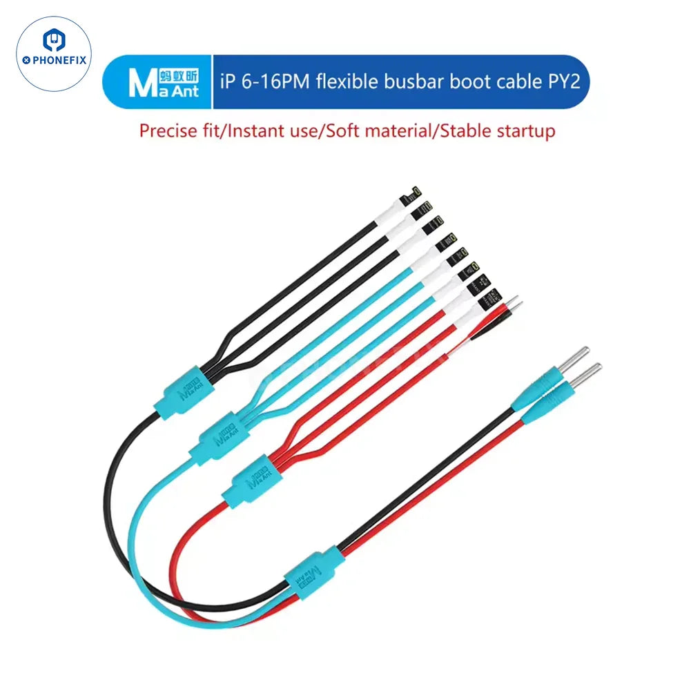 Phonefix MaAnt Power Boot cable for iPhone and Android phone repair, featuring durable connector and flexible design for charging.