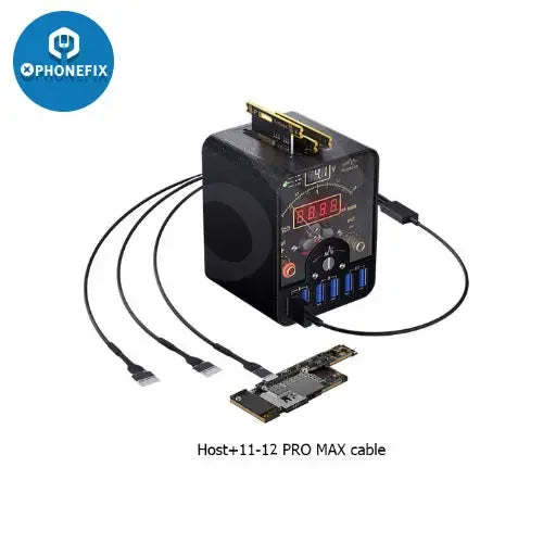 PHONEFIX QianliToolPlus LT1 DC Power Supply for insulation testing and diagnosis, featuring power cables and connectors.