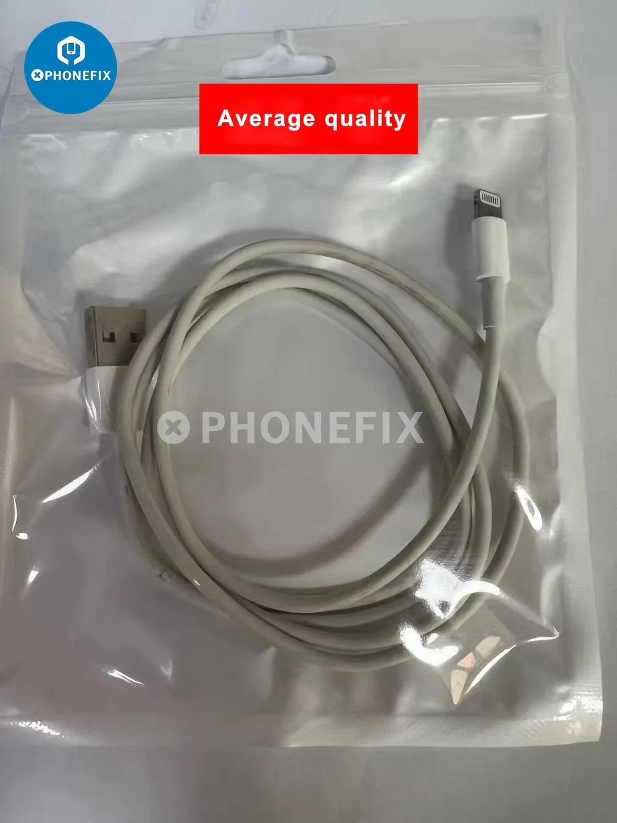 Original PHONEFIX Lightning to USB cable for iPhone and iPad, flashing recovery compatible power cable for Apple devices.