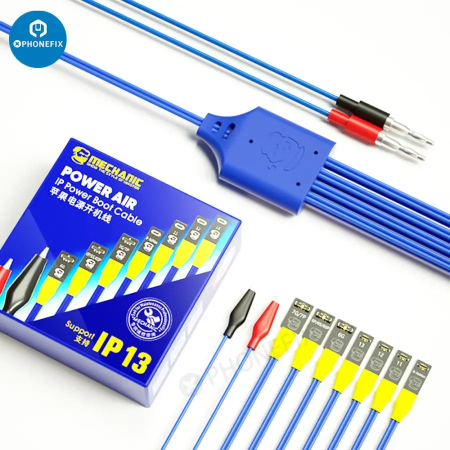 PHONEFIX Mechanic Power Air Pro Boot Cable for iPhone 6-16PM and Android phones, durable charging and data transfer cable.