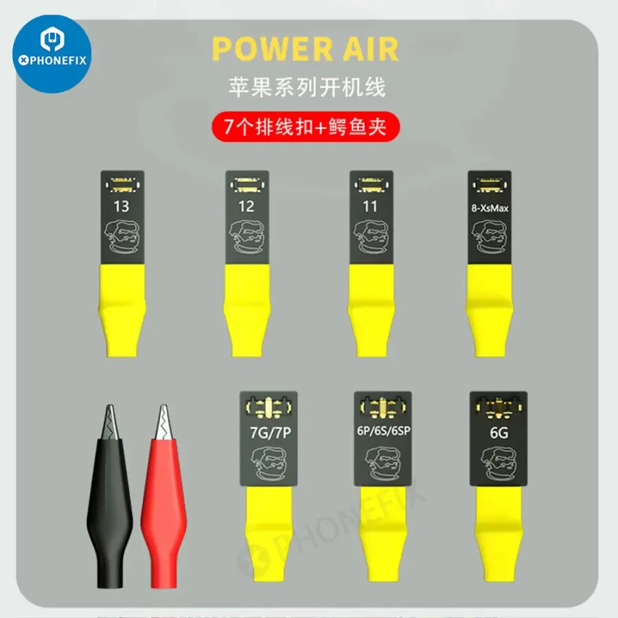 PHONEFIX Mechanic Power Air Pro Boot Cable for iPhone 6-16PM and Android phones, flexible power cable with boot connector.
