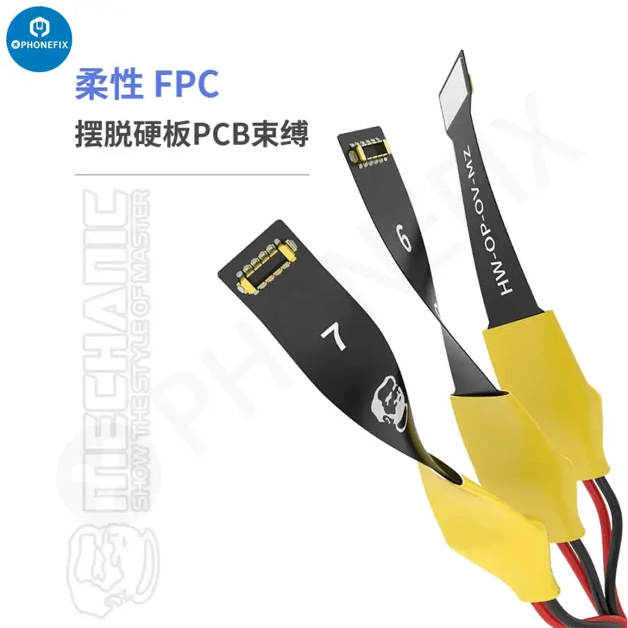 PhoneFix Power Air Pro Boot Cable for iPhone 6-16PM and Android phones, durable power cable and charger in black with connectors.