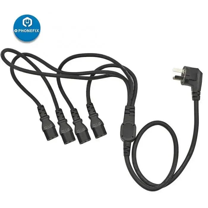 PhoneFix 4-in-1 AC power cable with four ports, versatile converter cable for multiple device connections.