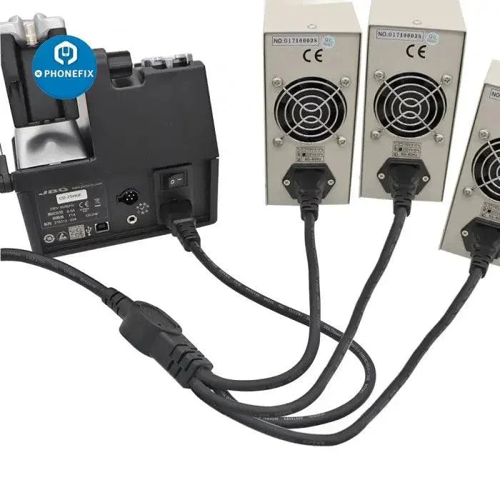 PhoneFix 4-in-1 AC power cable with 4 ports, versatile converter power cable for multiple device connections.