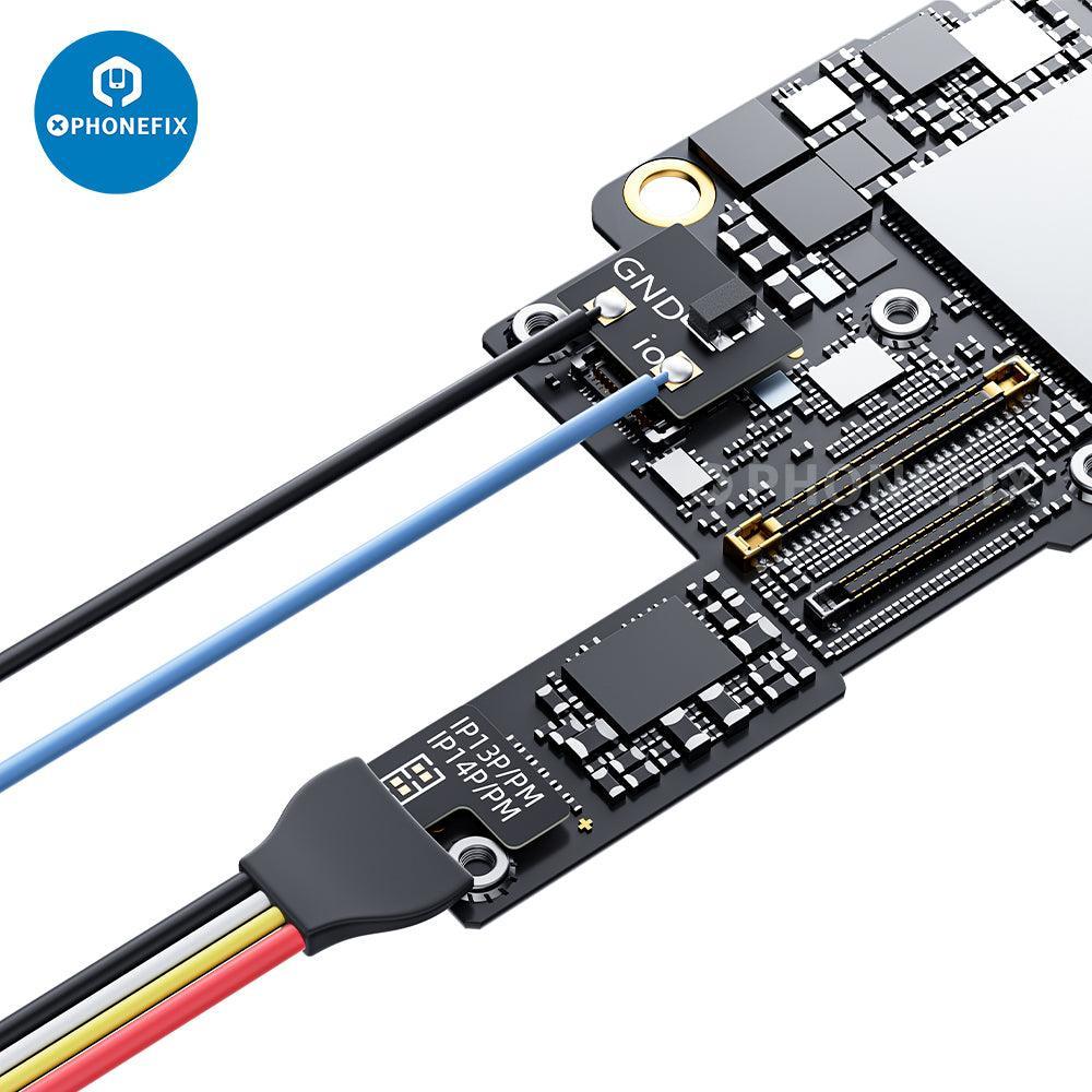 QIANLI iPower PRO MAX DC power cable for iPhone 6-16 Pro Max, PhoneFix brand, showing the black power supply cable with connectors.