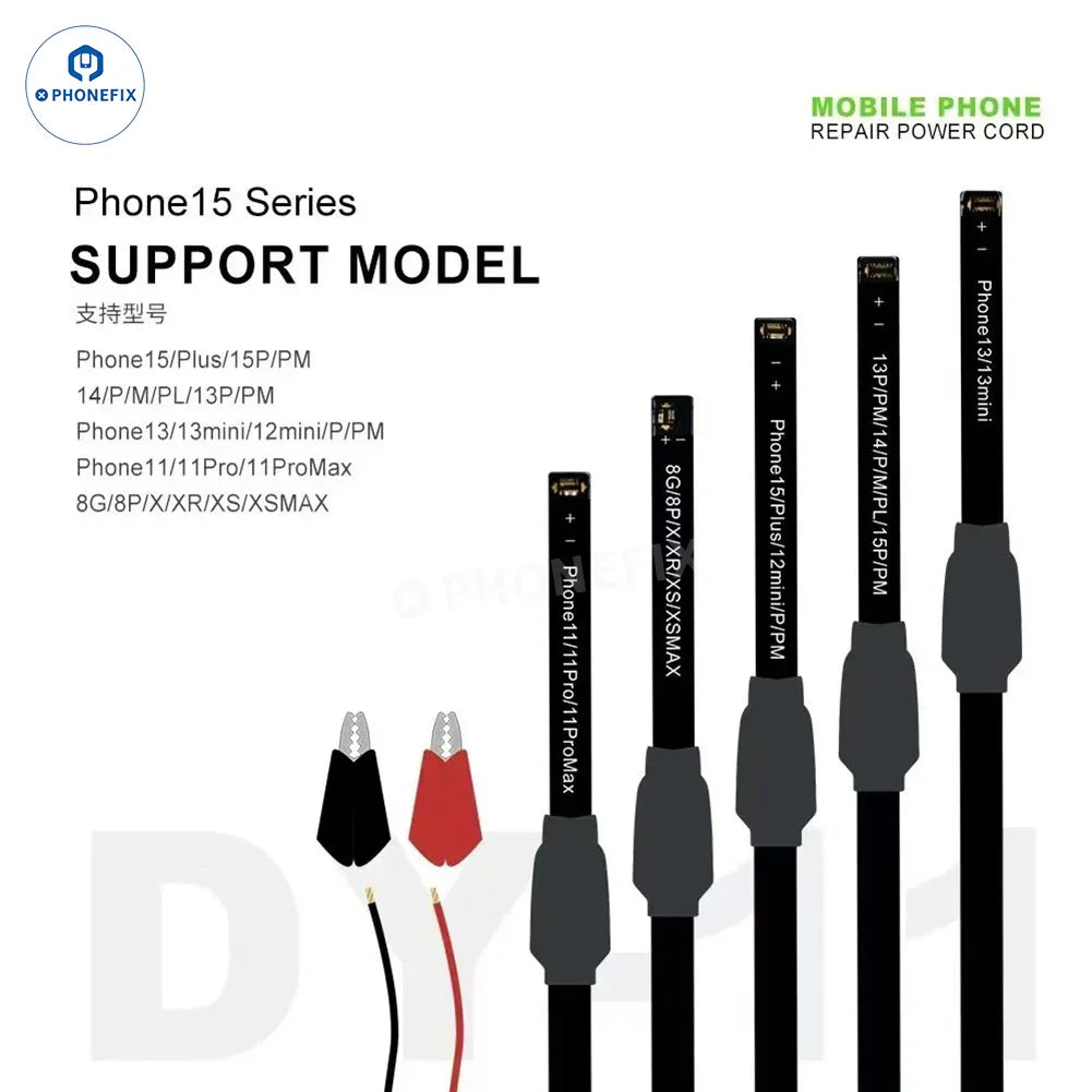 PhoneFIX MIJING DY-11 power supply cable for iPhone 8-16 and Android devices, USB charging cable with durable design.