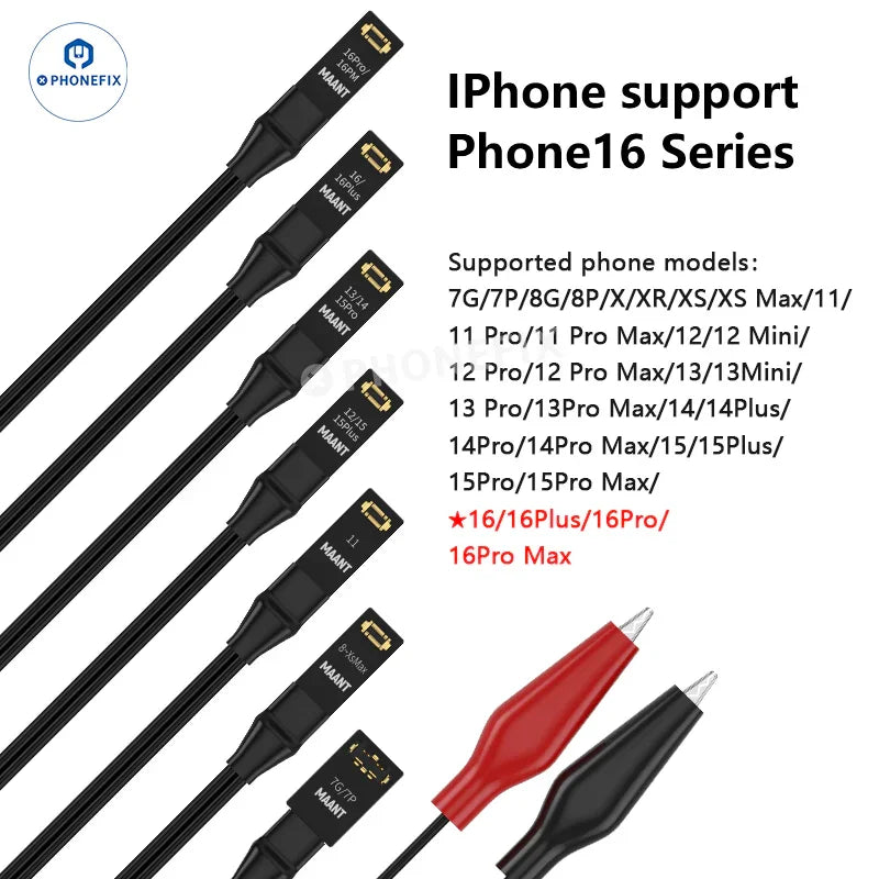 MaAnt M064 8-in-1 power boot cable for iPhone 7 to 16 Pro Max, showing multiple charging connectors and durable design.