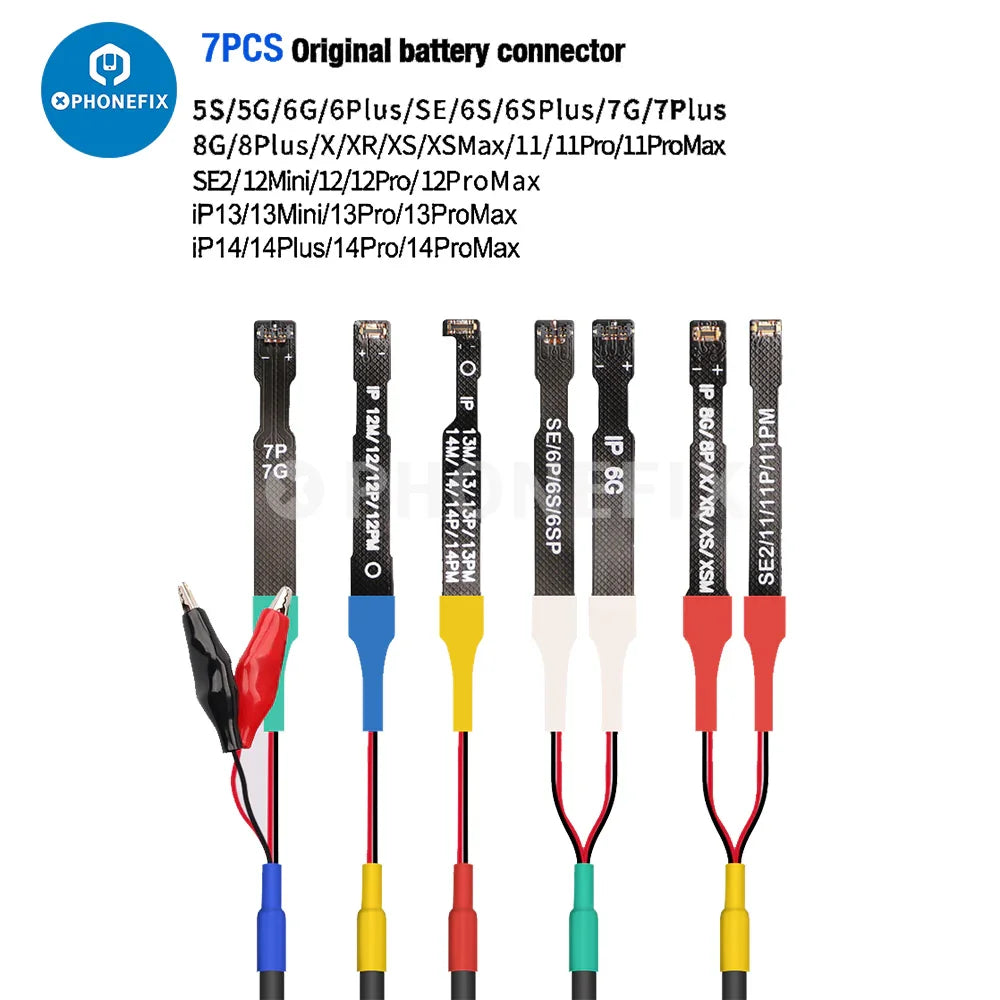 PhoneFix magnetic power supply boot cable for iPhone 6 to 15 Pro Max, showing the black cable with magnetic connector.