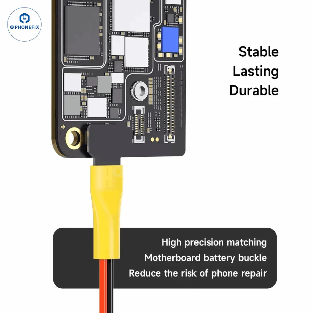 PhoneFix mechanic power PCB boot cable for iPhone 6-16 and Android phones, used as a power supply cable for device repair.