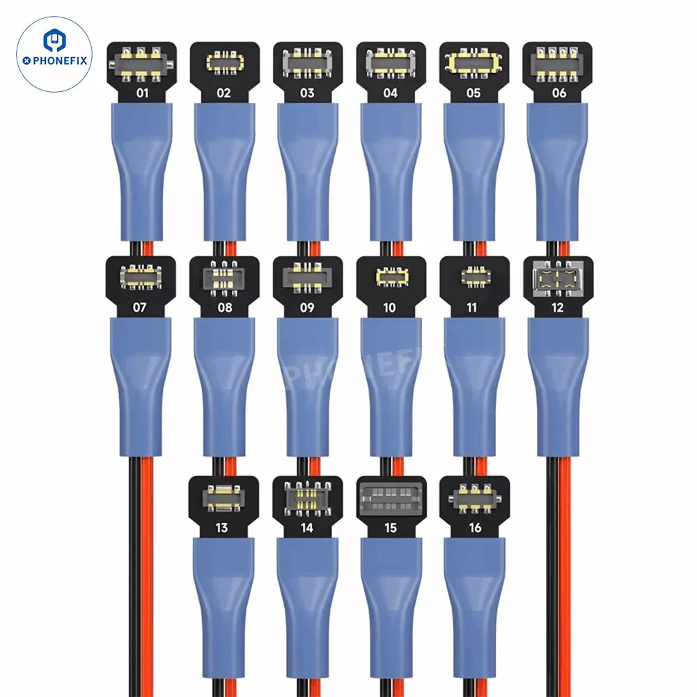PhoneFix mechanic power PCB boot cable for iPhone 6-16 and Android phones, used as a power supply cable.