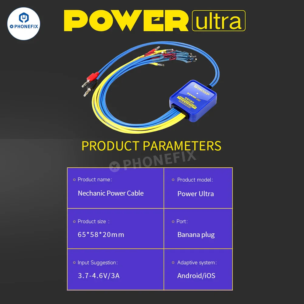 PHONEFIX Ultra Anti-burning Boot Cable for iPhone and Android, durable power supply cable with safety features.