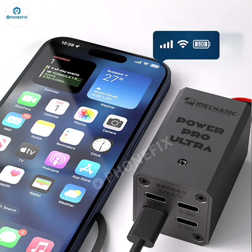 PHONEFIX Power Pro Ultra Data Boot Cable for iPhone 6 to 16 Pro Max, durable power supply cable with fast data transfer.