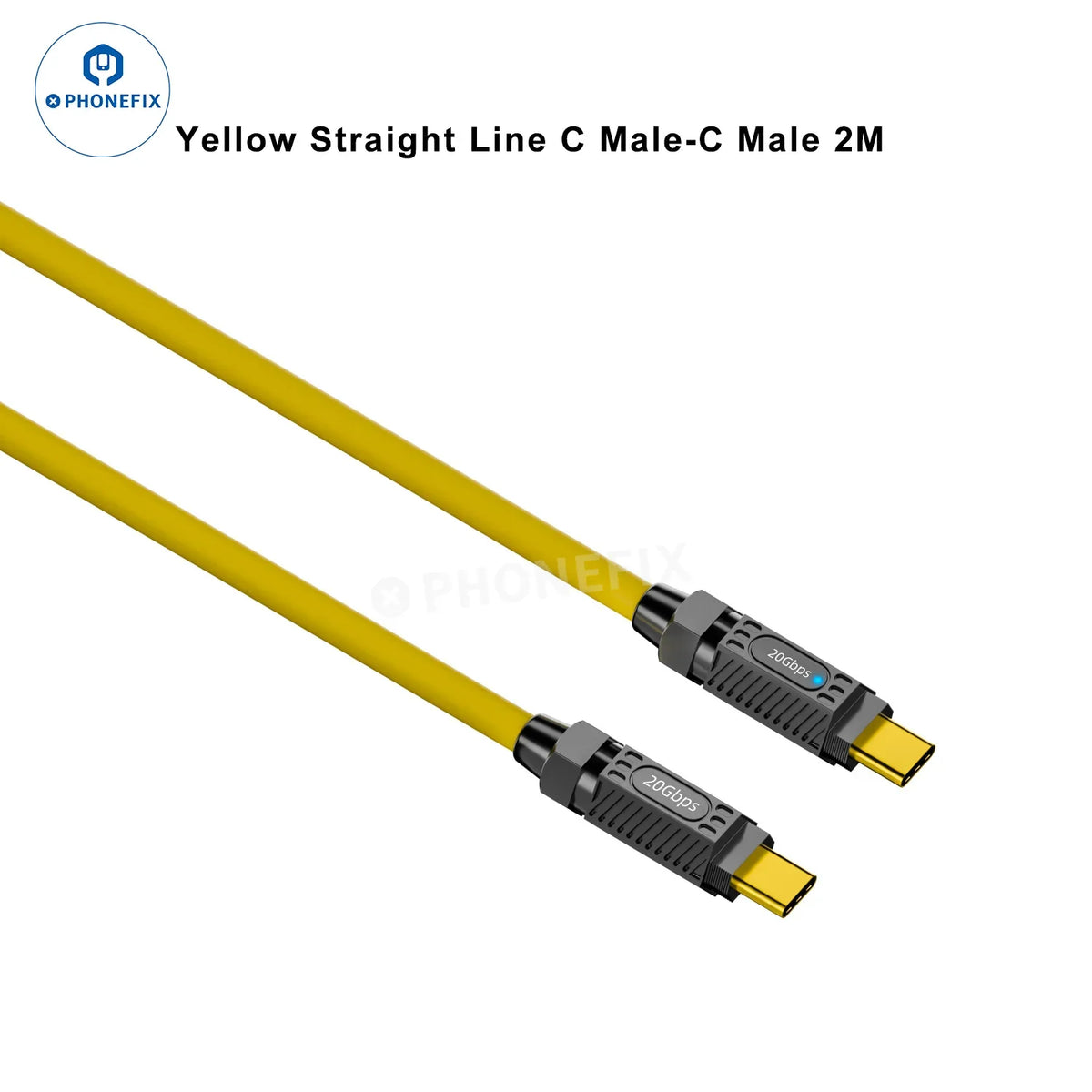 Phonefix Type-C to USB mechanical keyboard power supply cable with spring wire, 2 meters in length.