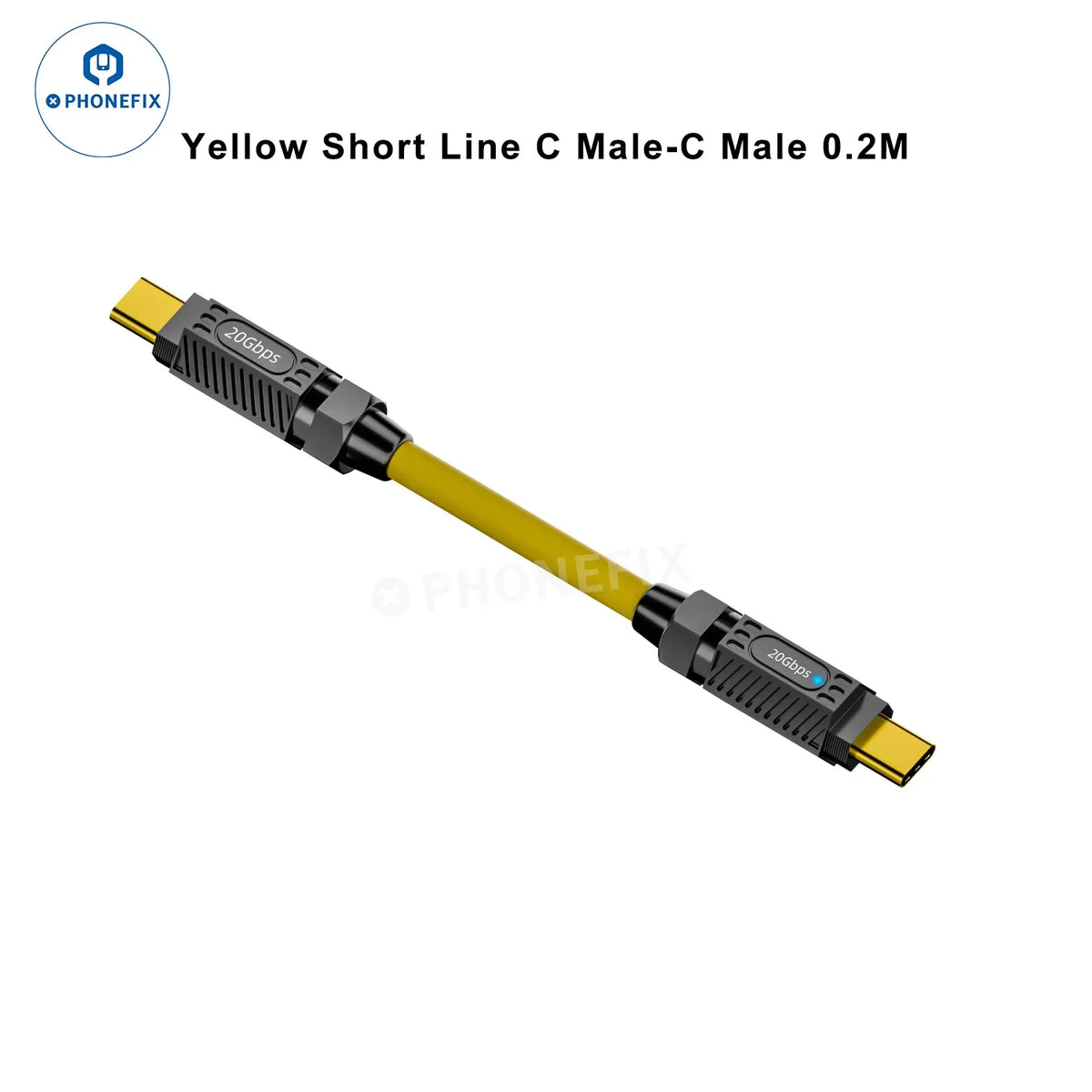 PHONEFIX mechanical keyboard data cable with Type-C to USB spring wire, 0.2m power supply cable for reliable connections