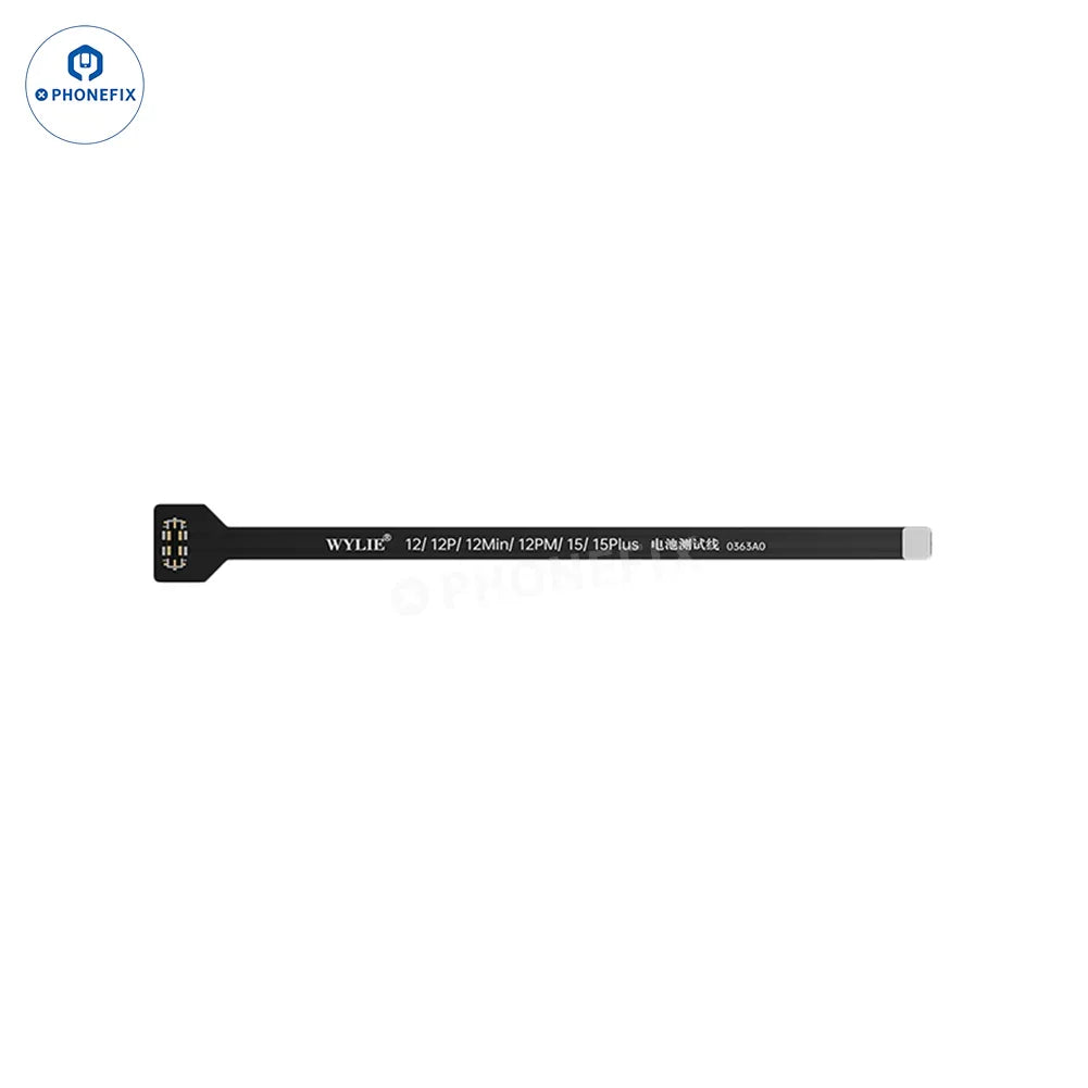 Cable flexible de prueba de extensión de batería PHONEFIX WYLIE para iPhone 8-17 Pro Max, cable de prueba de fuente de alimentación con conectores.