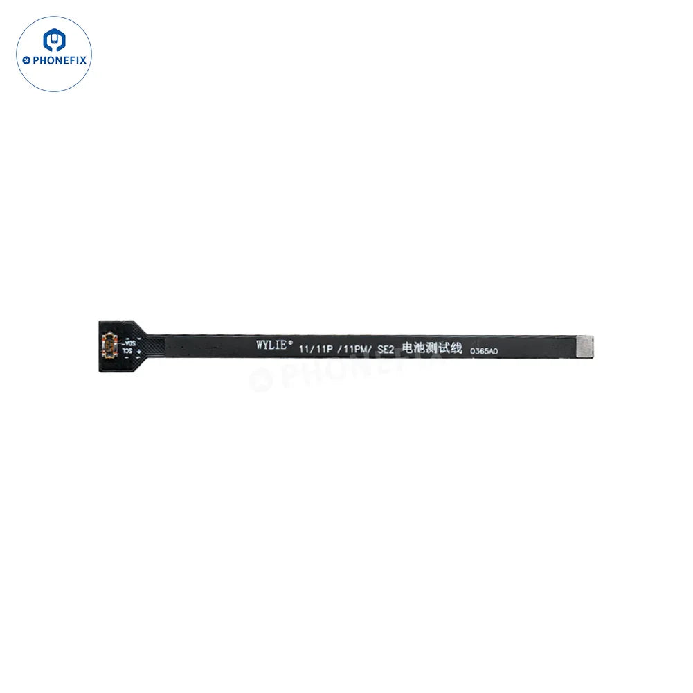 Cable flexible de extensión de batería Phonefix WYLIE para iPhone 8 a 17 Pro Max, utilizado para pruebas y diagnósticos de la fuente de alimentación.