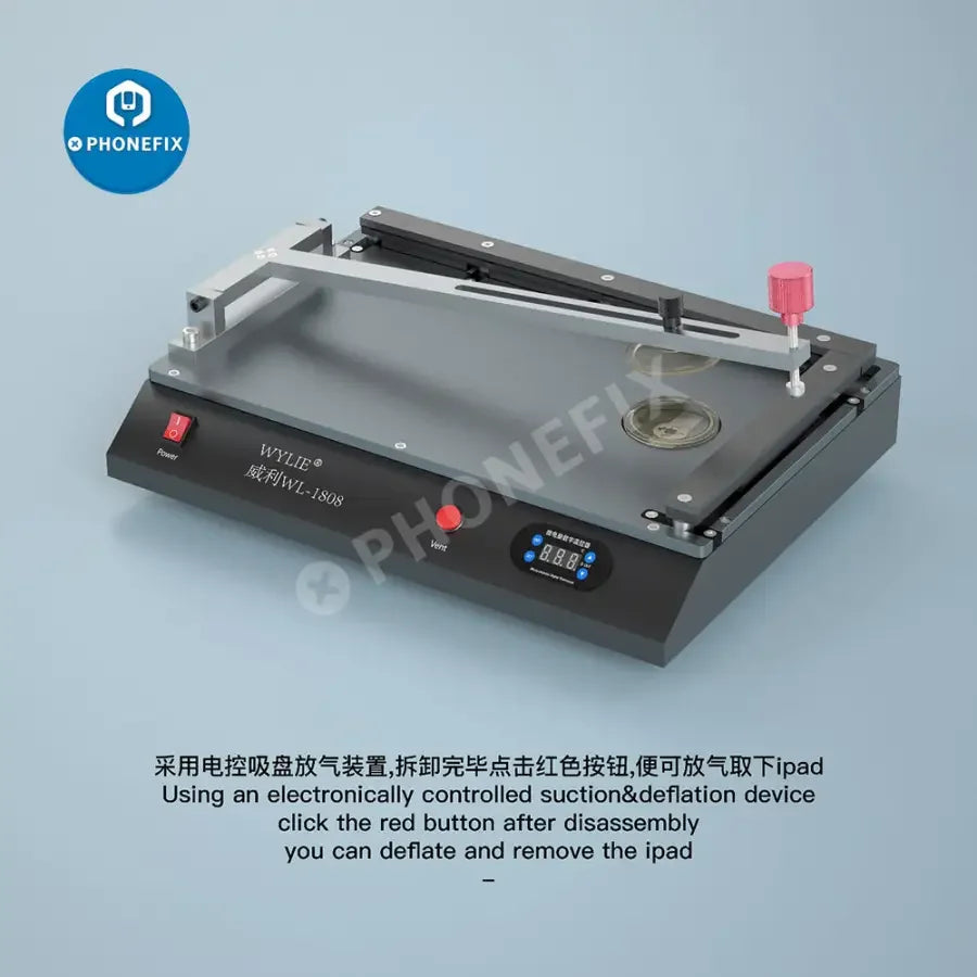 PhoneFix WL-1808 2-in-1 15-inch LCD screen heating plate and separator for pre-heating and LCD repair.