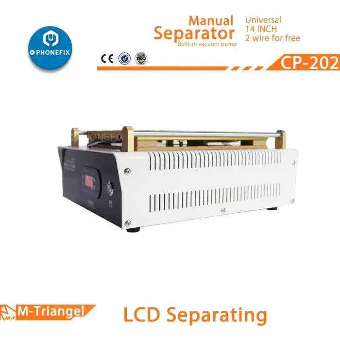 PhoneFix 14-inch vacuum pump LCD screen separating machine for iPad and tablet, pre-heating station for screen repair.