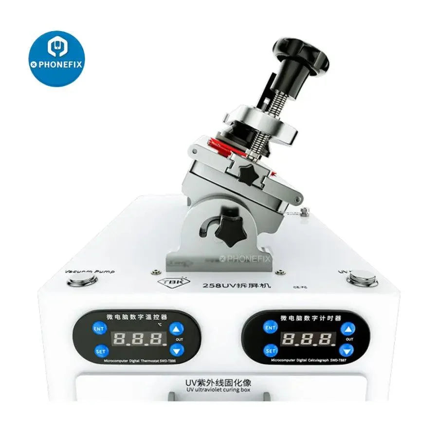 400W UV multi-function LCD screen housing frame separator machine with pre-heating station, by PHONEFIX, for phone repair.