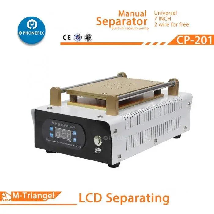 7-inch pre-heating station with built-in vacuum pump for phone LCD screen separation and removal, by PHONEFIX.